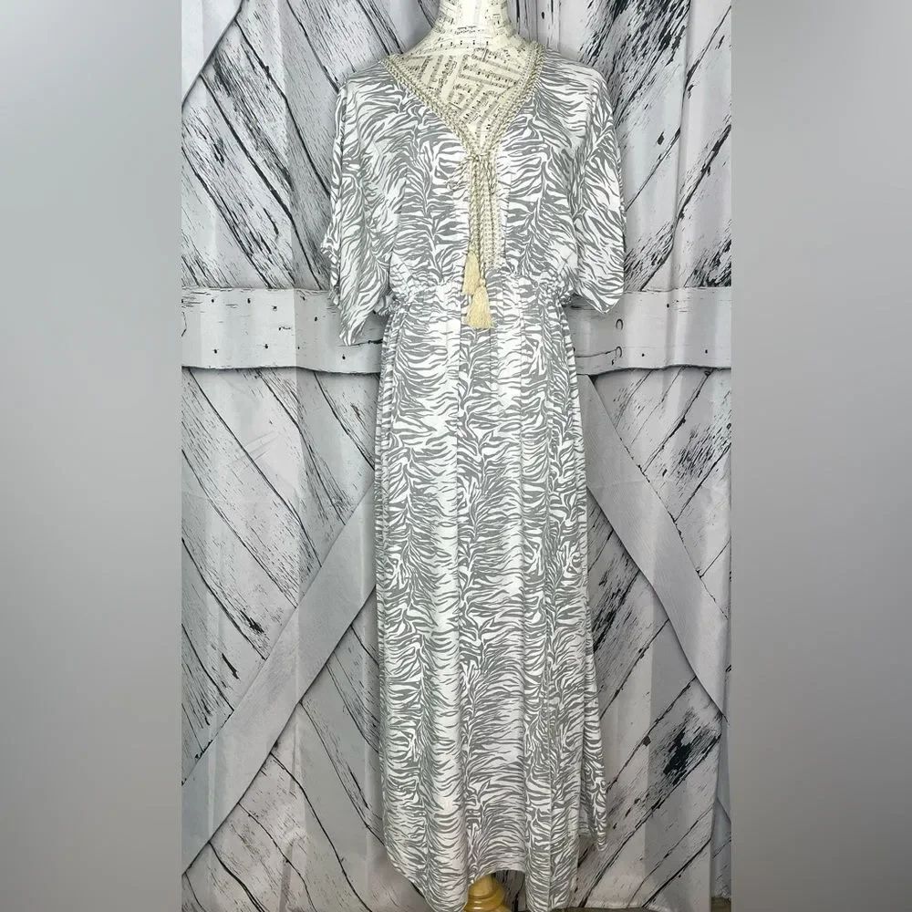 Bellaumbra Italy Animal Print Maxi Dress M